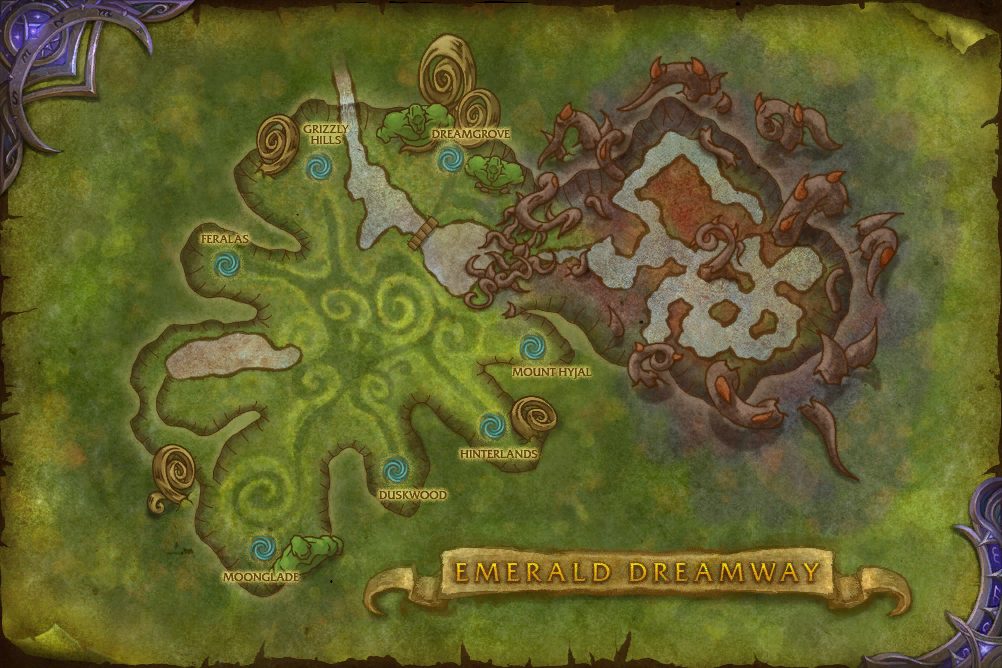 Emerald Dreamway zone map