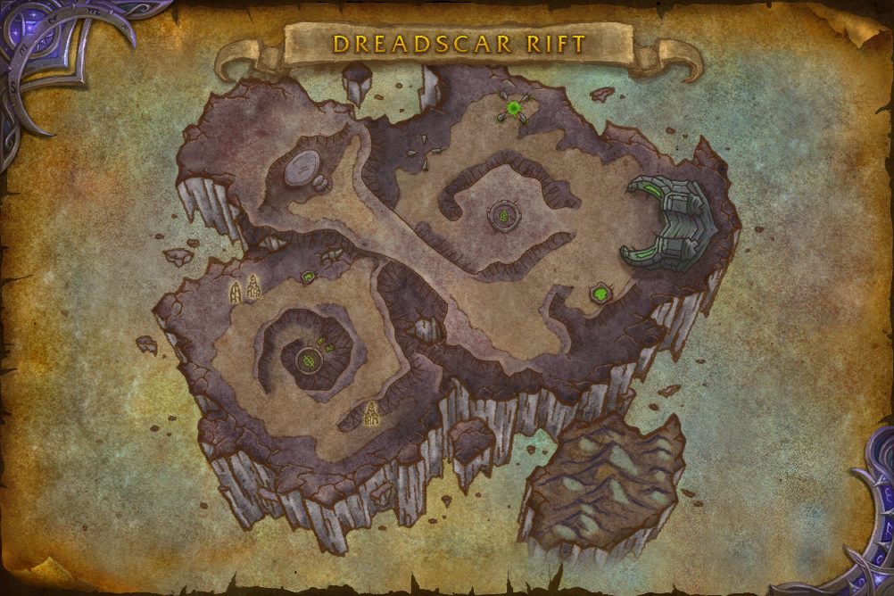 Dreadscar Rift zone map