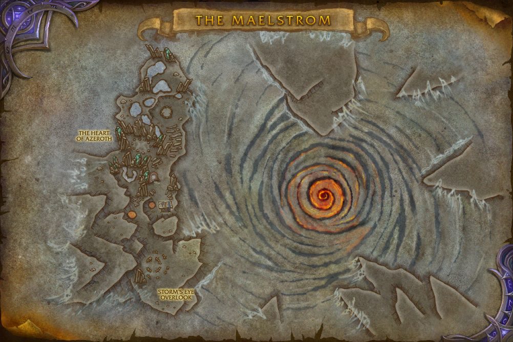 The Maelstrom map showing where to go for The Hammer in the Deep