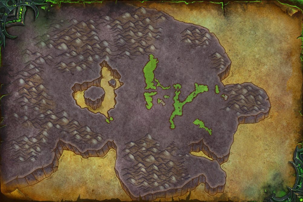 Antoran Wastes zone map