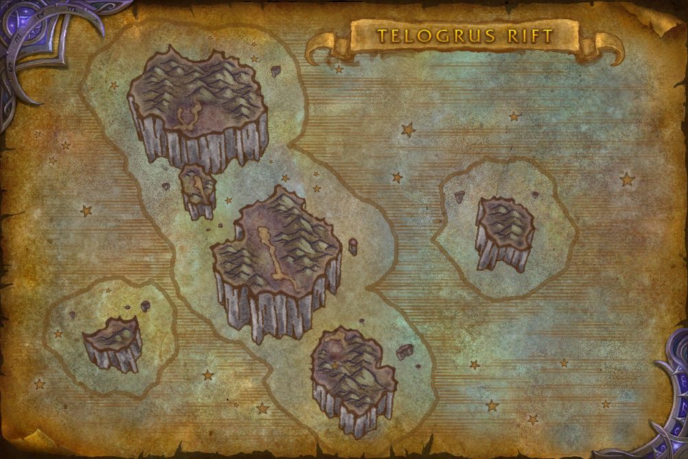 Telogrus Rift zone map