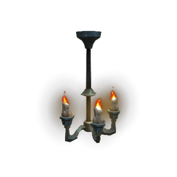 Three-Candle Wrought Iron Chandelier