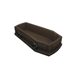 Open Wooden Coffin