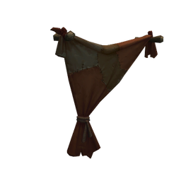 Tied-Left Leather Curtains