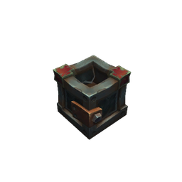 Open Rust-Plated Storage Crate